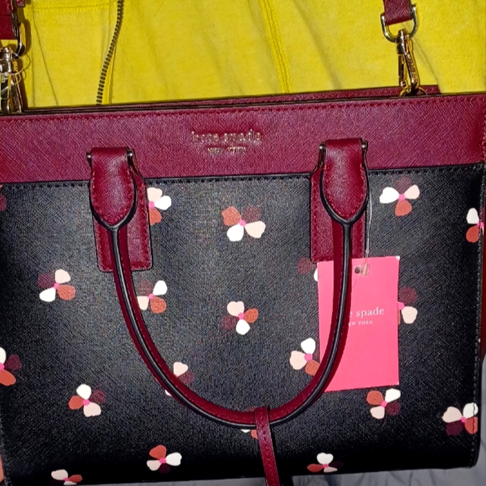 Kate spade navy handbag with strap